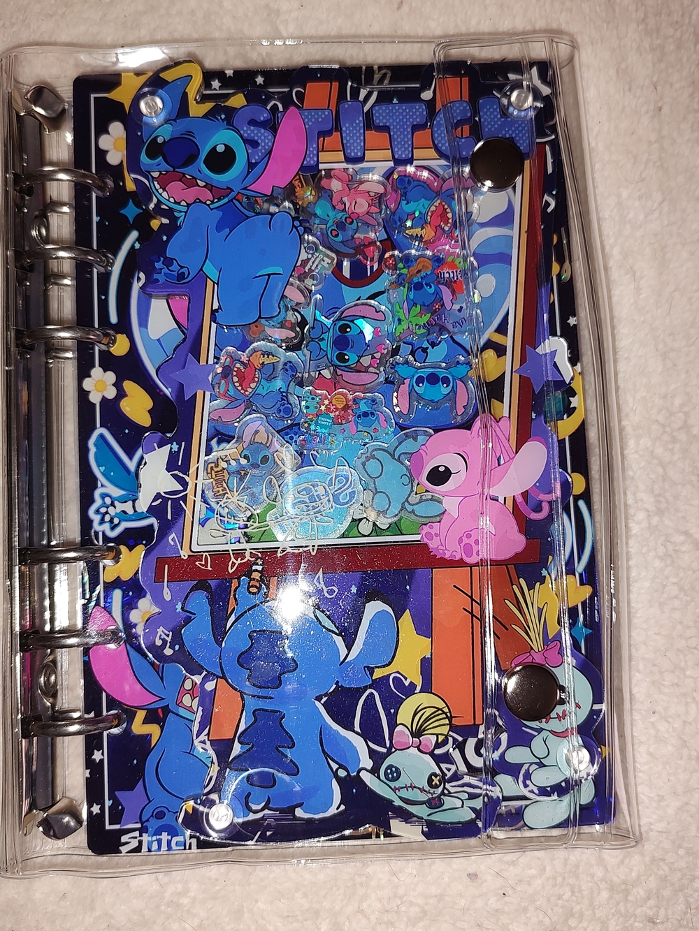 New! Stitch A6 Size Acrylic Shaker Notebook